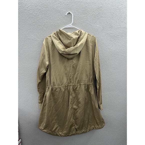 Michael Kors Womens Jacket Size Small Gold Zip Up Hooded Adjustable - Picture 6 of 10